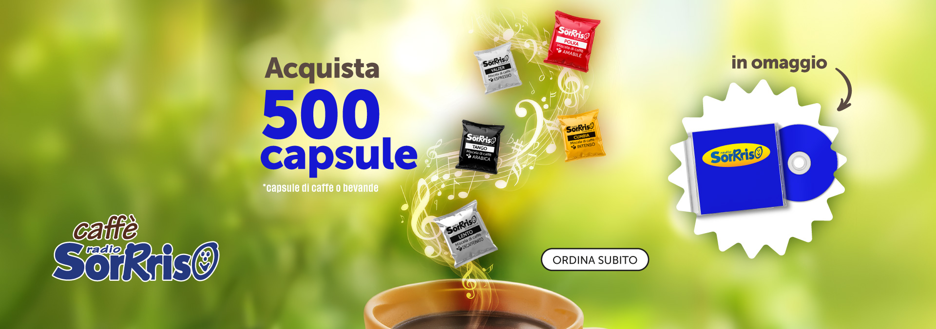 Promo Capsule Caffè di Radio Sorrriso