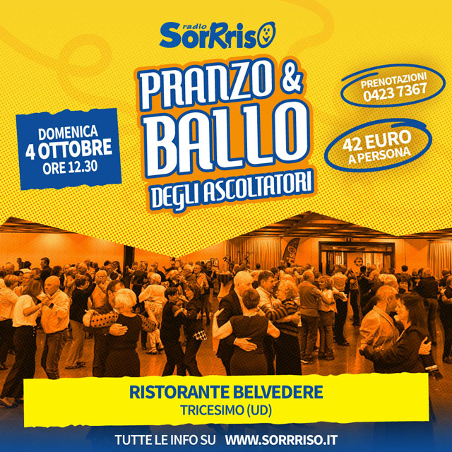 Evento - Pranzo degli Ascoltatori - Radio Sorrriso - Ristorante Belvedere