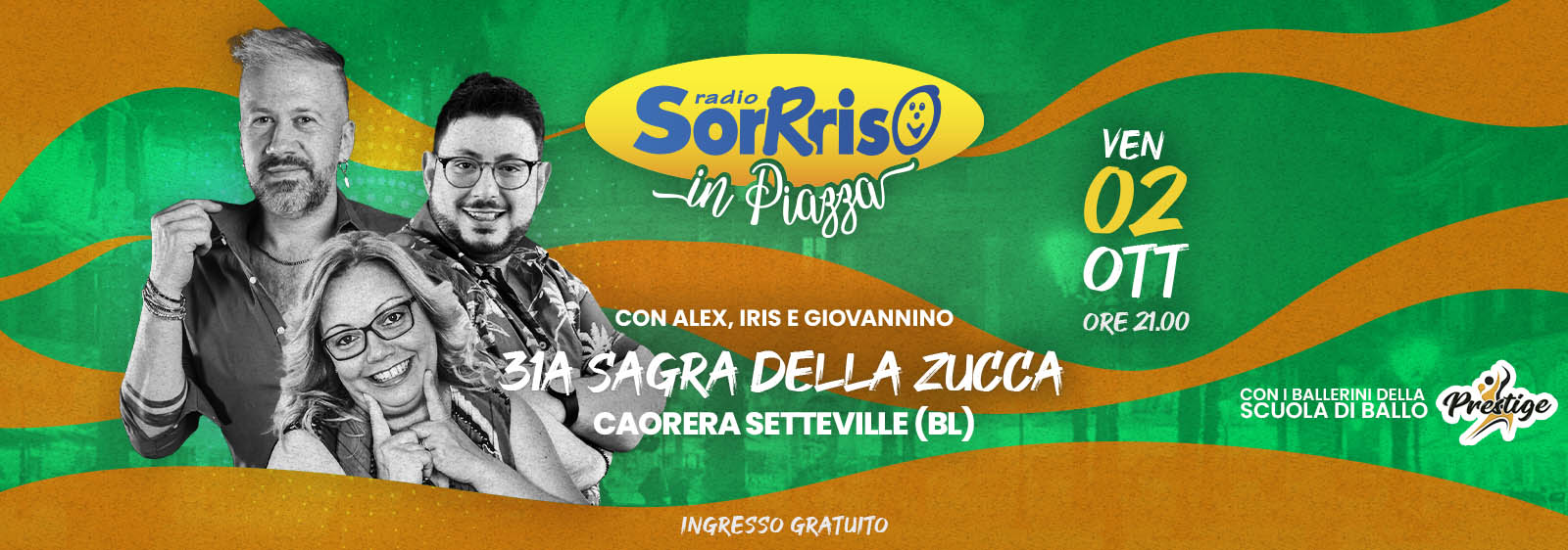 Evento Sagra della Zucca di Caorera Setteville con Radio Sorrriso